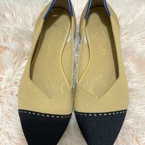 Rothy's Beige and Black Women's Flats